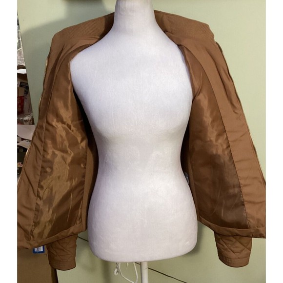 Love Tree Diamond Quilted Jacket Women’s Size M Brown Full Zip Lined Pockets - Picture 9 of 14